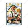 Putuo Decor Vintage Metal Tin Sign Wall Art Deco Home Farmhouse Office Coffee Shop Monie Black Oktoberfest X Inches