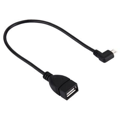 Length 90 Degree Angle Left Mini USB to USB Data//Charging Cable 28cm