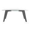 Dining Table - 160x90 Cm - Transparent Gray Glass - MDF Wood - Contemporary Design