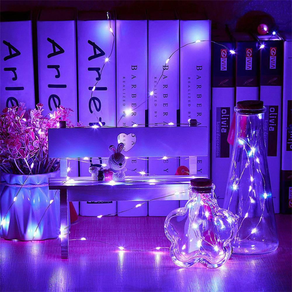 1m 2m 3m Wine Bottle Lights For Fairy String Battery Corker Outdoor Decor Wire Christmas Shaped Garland Party Festival Operated