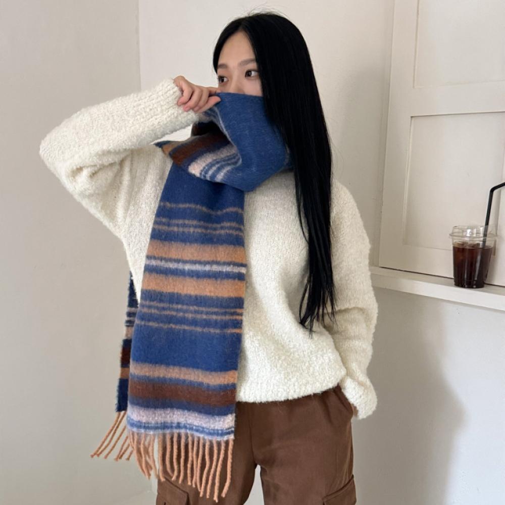 

Бомбер в полоску Blue City Desi, большая зимняя шаль с глушителем, 3 цвета