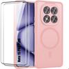 Case + 2 Tempered Glasses for Xiaomi Redmi Note 15 Pro Plus 5G - with Magnetic Ring - Pink