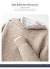Men's 100% Pure Wool Knit Hoodie - Long Sleeve Solid Color Pullover for Autumn/Winter
