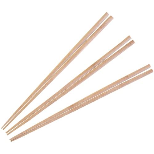 Sakai Sangyo Cooking Chopsticks, Set of 3, Bamboo, Approx. 33cm, Thick and Long, Made in Japan, Unpainted, No Bleach