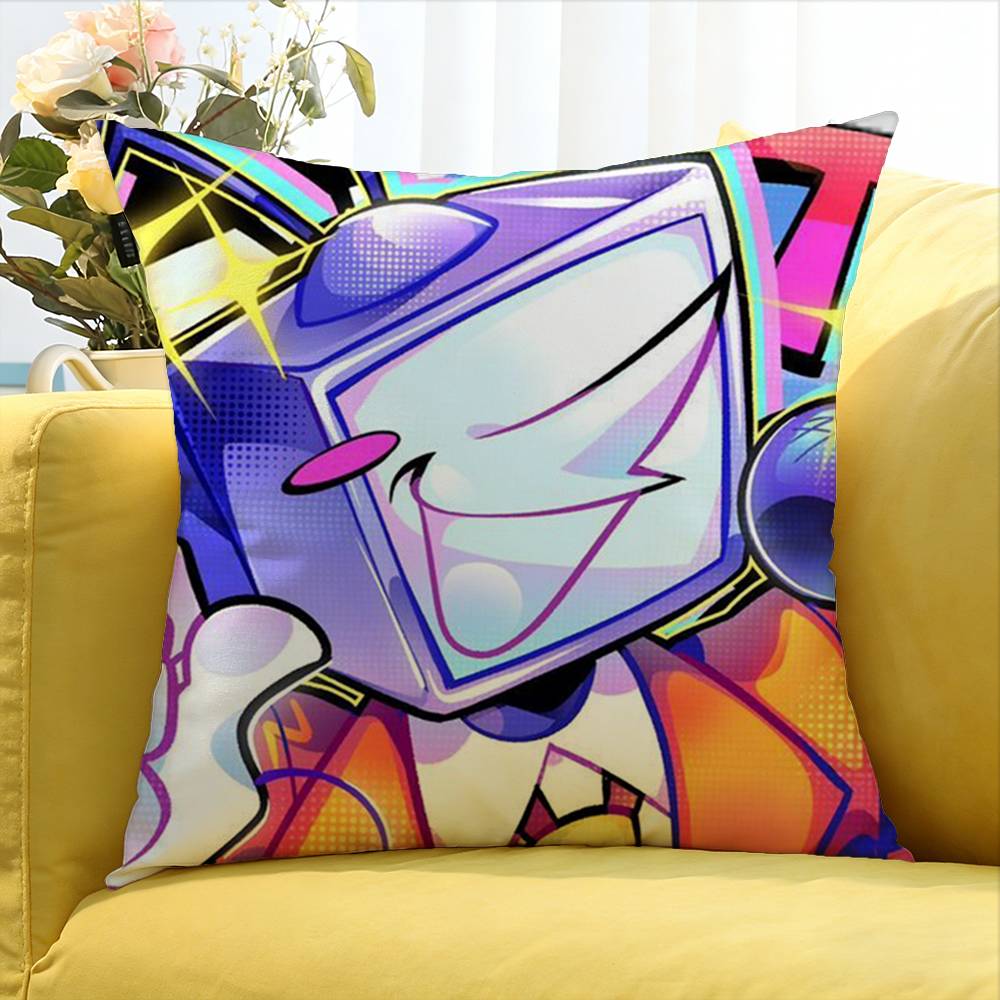 Cartoon-Spiel Deltarune Tenna Kreativ Verschiedene Größen Quadratische Kissenhülle Für Auto Haus Schlafzimmer Dekoration