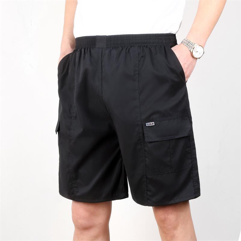 Middle-aged and Elderly Men's Shorts Loose Casual Five-point Pants Straight-leg Pants
