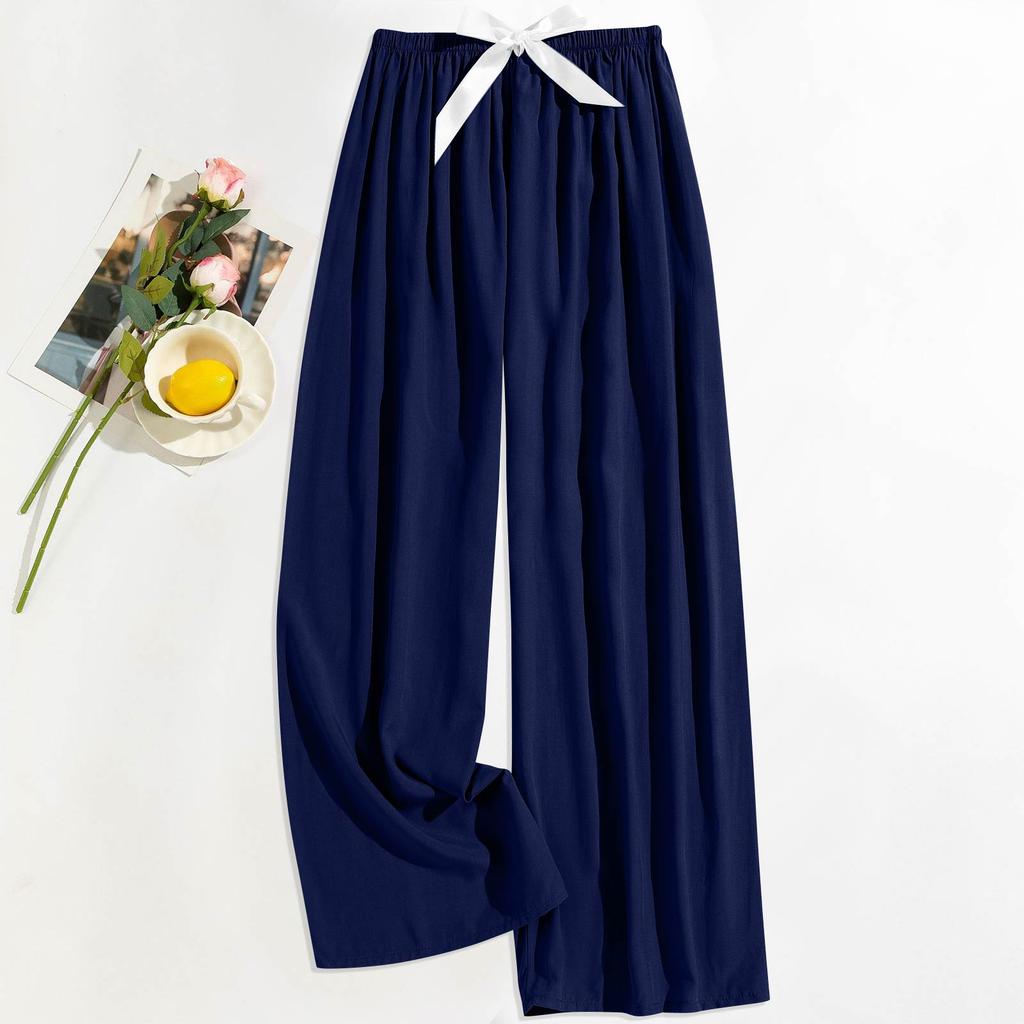 Women's Casual Fashion Sleep Pants Loungewear Pants Wearable As Outerwear High-Waisted Pants