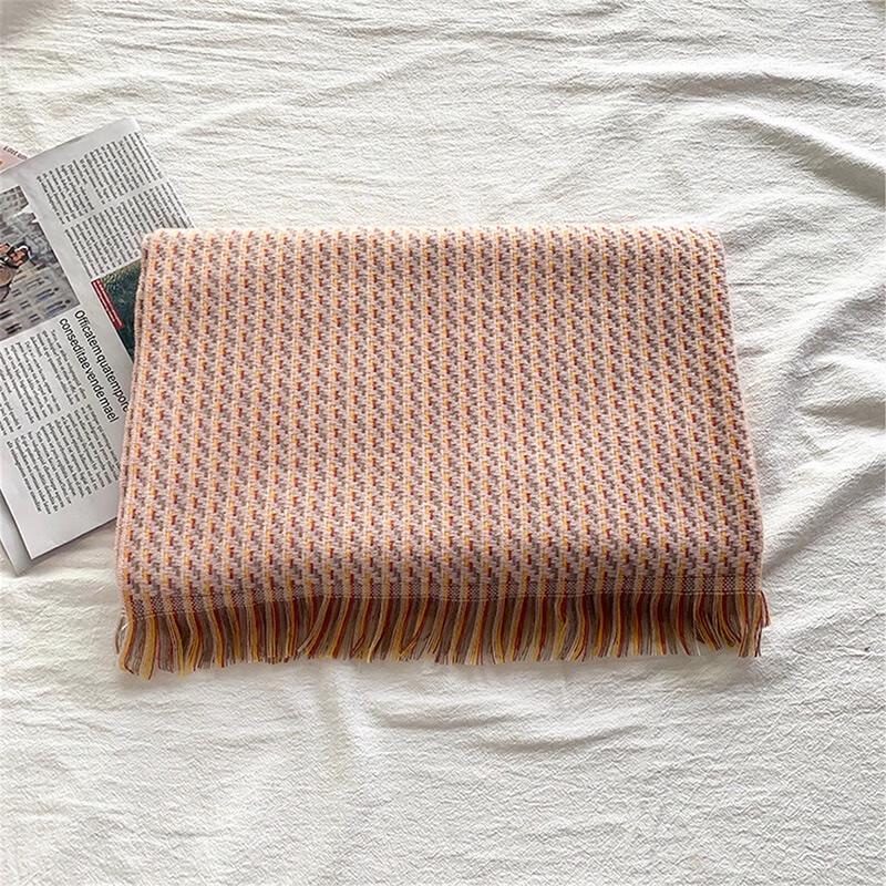 Fumaide Winter Plaid Tassel Scarf