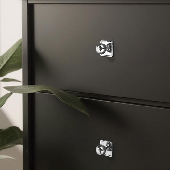 Door Knobs Polished Chrome Finish Zinc Alloy Interior Door Handle Decorative Non-Latching Drawers Cabinets Handle