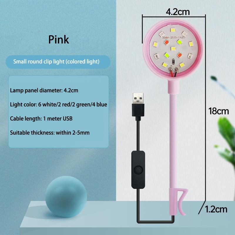 Akvarium USB-plugg Akvariumlampe LED med klemme Akvarium for planter Akvatisk ferskvann Vannplante Fiskesparing Fylllys