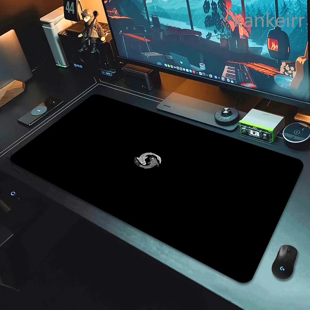 Gaming Mouse Pads Koi Taichi Neutral Table Mats Computer Mousepad Company Big Deskmat 90x40 Large Gamer Mousepads Fish Mouse Mat