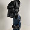 Fur Integrated Stand Collar Motorcycle Leather Jacket for Men In Winter Korean Style Loose Retro Jacket Thickened Cotton Coat