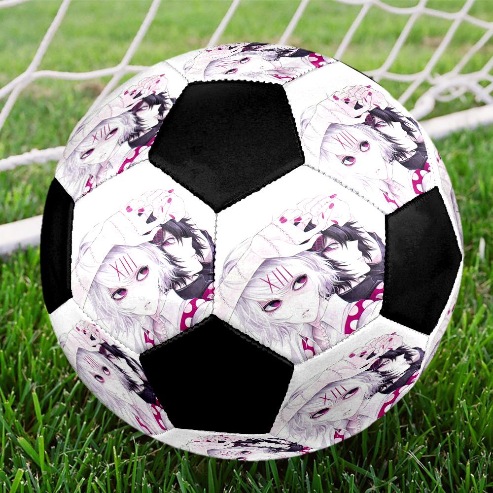 Soccer Ball Colorful Machine Stitched PVC Size 5 Team Training Competition Ready Durable High-Bounce Cool Sports Gift