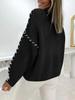 Yangyang Women's Autumn/Winter Ribbed Round Neck Loose Knit Sweater