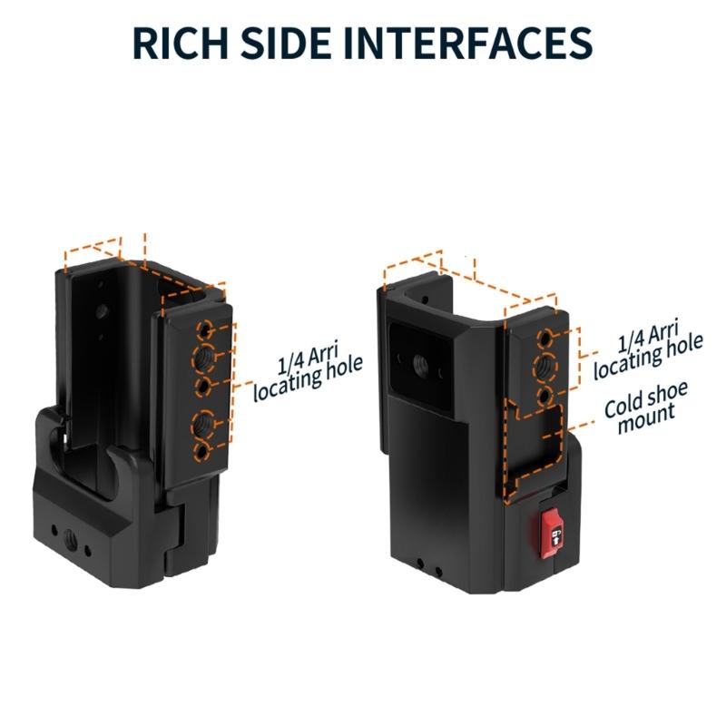 Aluminum Protective Camera Cage For Pocket 3 Action Cameras With Quick Release and Mount Magnetic Adapter
