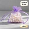 100 stk Bryllup Julegaveposer Organza Gavepose Snoreposer Til Slik Smykker Pose Pakning