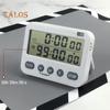 Temporizador digital duplo conveniente, alimentado por bateria, função de memória, ferramenta de gerenciamento de tempo para cozinha doméstica, resistente