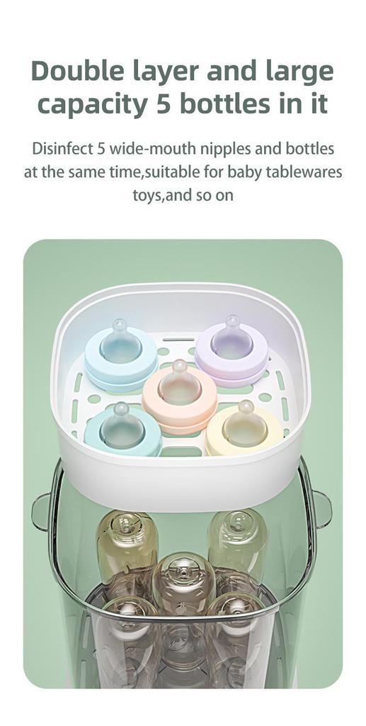 Whale Love 2-in-1 Baby Bottle Sterilizer & Dryer with Large Capacity