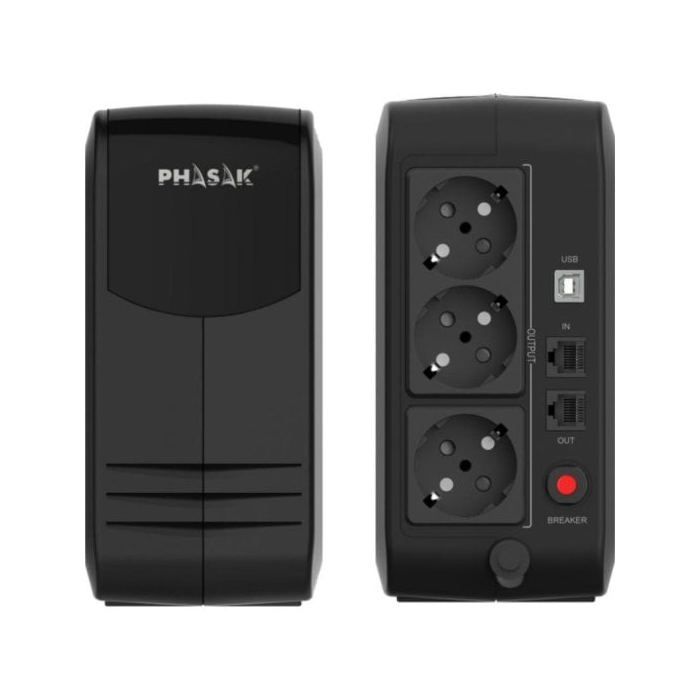 Sai Phasak 950VA Batería Plomo Ácido 20 Minutos Protección Sobretensiones USB RJ45