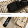 Japanese Style Men's Summer Buckle Belt Workwear Shorts Loose Casual Knee-Length Short Pants
