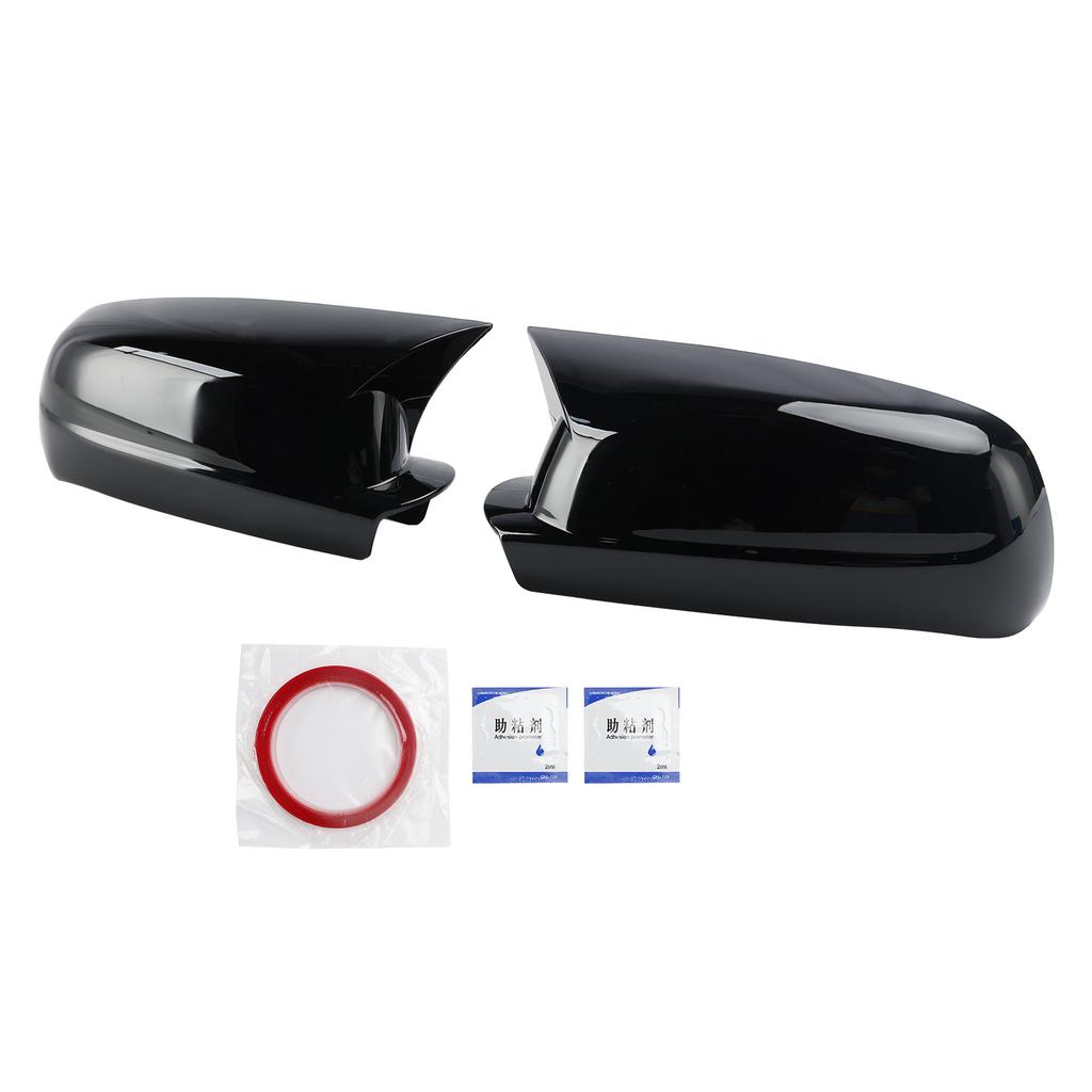 Glänzend Schwarz Flügel Außenspiegel Abdeckkappen Links + Rechts für VW Golf Mk4 1998-2004
