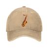 Casquette de Baseball Imprimé Musique Saxophone Unisexe Adulte Réglable Coton Casquette Casual Sportive