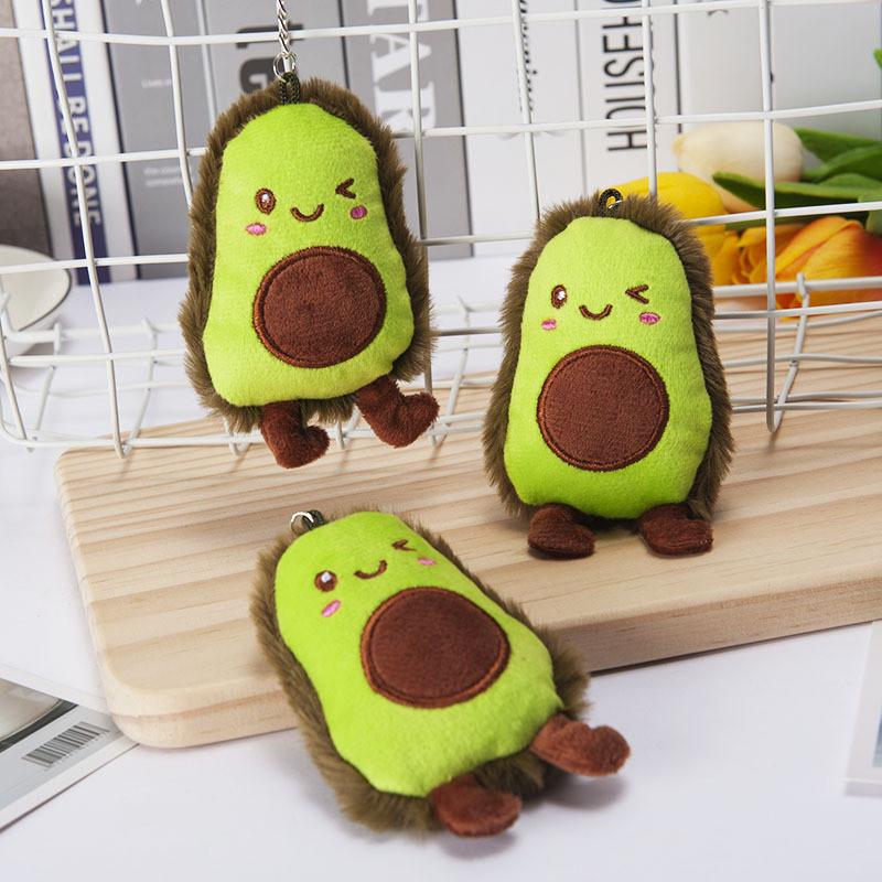 Adorable 8cm Avocado Plush Toy Keychain Soft Pp Cotton Filled Short Plush Childrens Gift