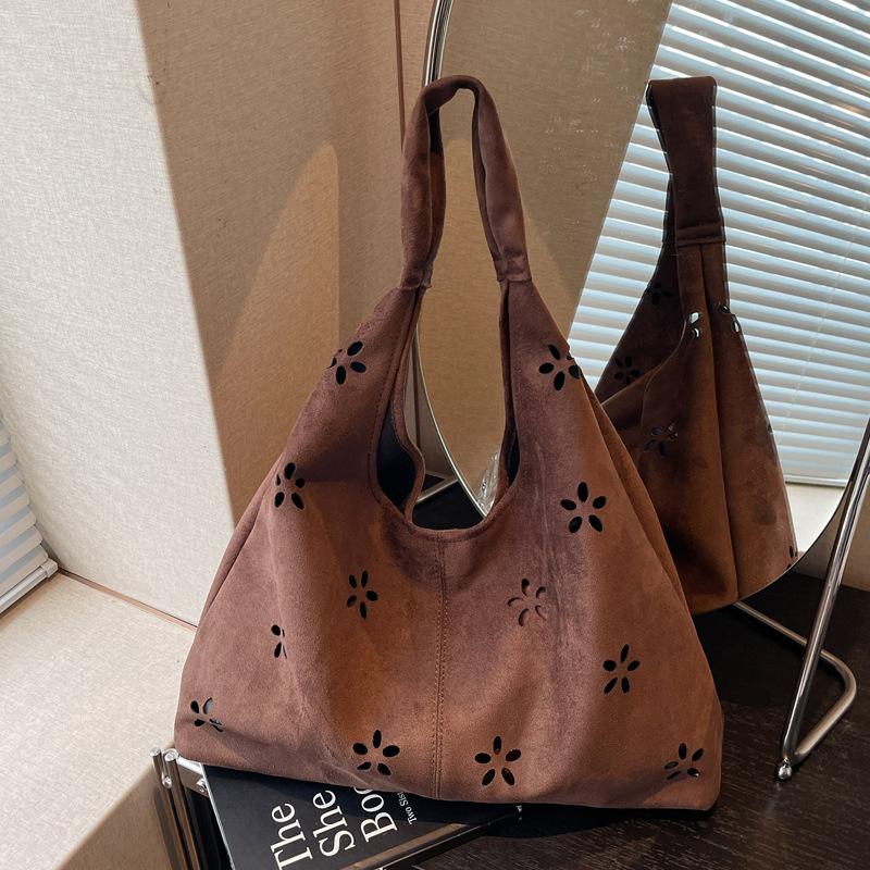 Foreign Style Retro Axillary Big Bag Women's 2025 New Polished Texture Tote Bag Casual Large-capacity Commuter Shoulder Bag