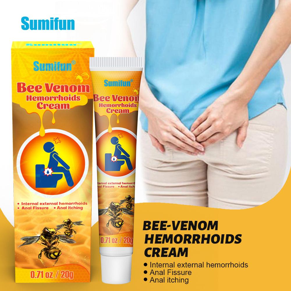 20g Bee Hemorrhoids Cream, Quick Relief Hemorrhoid Cream Body Care Lotion Body Lotion Massage for Men and Women