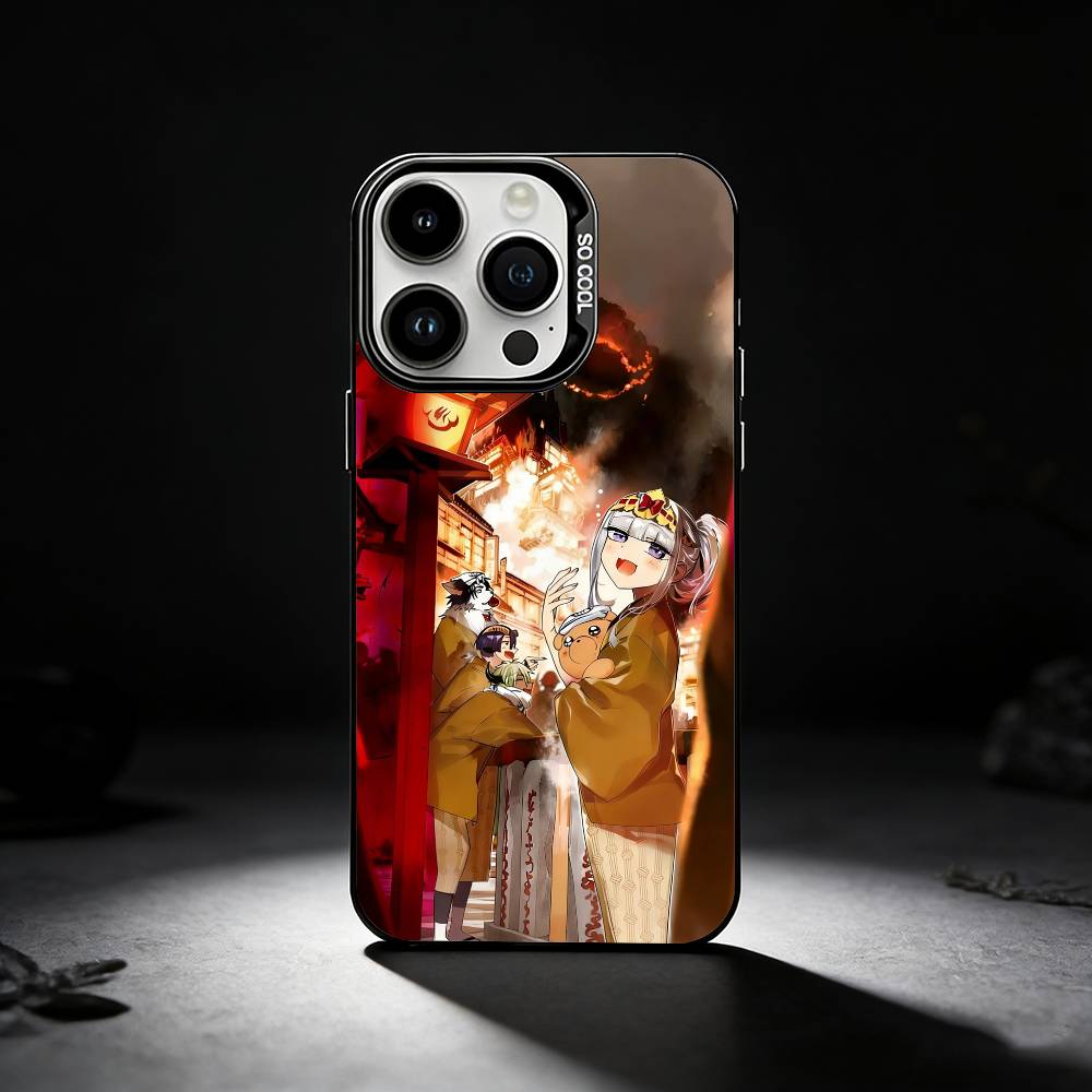 Sleepy Demon C-Castle Phone Case For iPhone 17,16,15,14,13,12,11 Plus,Pro Max,XS,Colored silver phone case