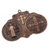 Christian Crosses Hanging Ornament Unique Religious Antiqued Metal Keychain Pendant Decoration for Prayer Necklace Charm
