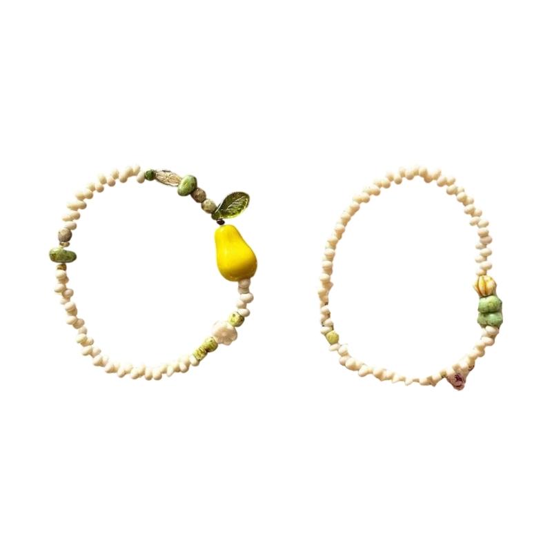 Delicate Pear Shaped Bead Adjustable Bracelet Lightweight Wristchain Jewelry For Women Girls Everyday Wear 1