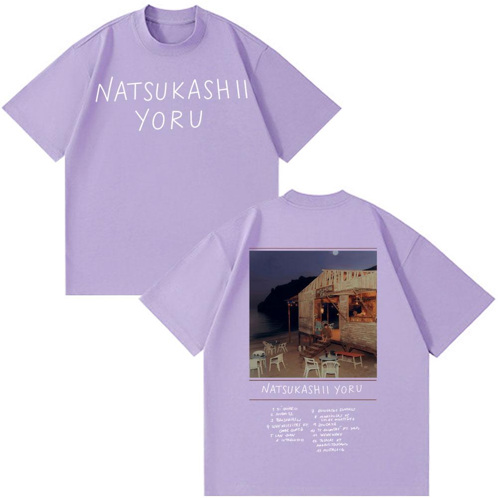 Fashion Oversized Tees Rapper SAIKO Natsukashii Yoru Album 2025 Merch T-shirt Men's Women Cotton T-shirts Couple Style Clothing