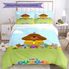 3Pcs Custom Name Duggee Bedding Set Duvet Cover Closure Includes 1Duvet Cover 2Pillowcases Soft And Comfortable For All Seasons