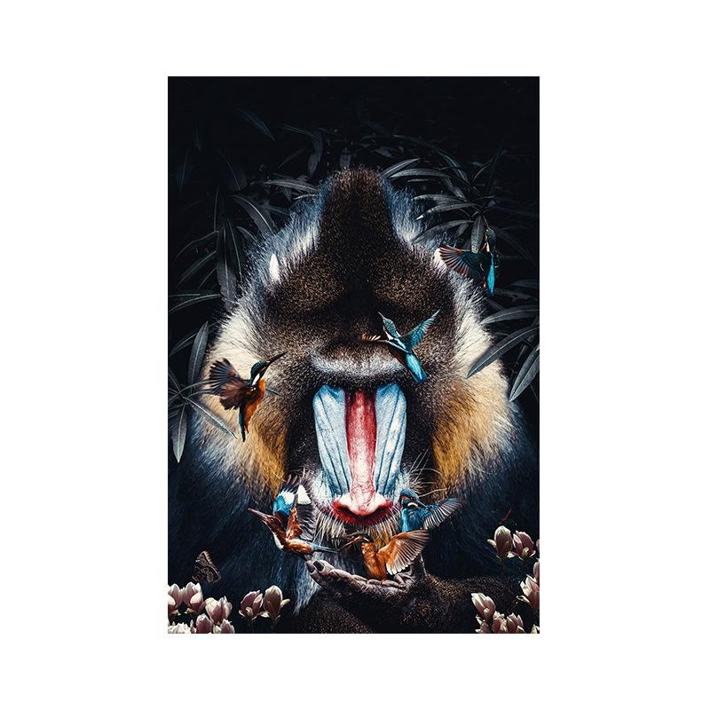 Nordic Flower Animal Mural Tiger Lion Zebra Poster And Print Mural Living Room Canvas Modern Classical Decorative Painting