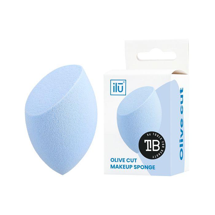 Éponge de maquillage - ILŪ - Olive Cut Sponge Blue - Souple - Douce - Résistante