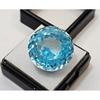 Fabulous Cambodia Zircon Sky Blue Color 58+ Ct Round Cut Certified Gemstone