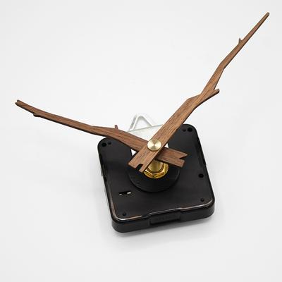 Kit Orologio da Parete al Quarzo Fai da Te con Manopole in Legno di Noce Nero, Gancio in Ferro, Dado, Rondella Metallica e Guarnizione in Gomma, Parti di Ricambio Silenziose per Orologi, Strumenti