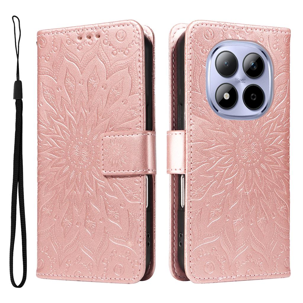 For Xiaomi Redmi Note 15 Pro 5G (Global) Leather Wallet Case Sunflower Imprinted Phone Cover