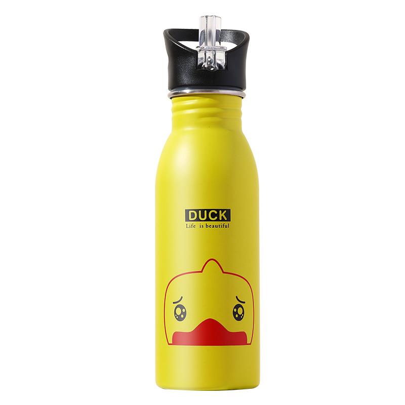 500ml Travel Bottle Sports Water Cup Straight Drink Bicycle Kettle Outdoor Sports Pot Stainless Steel Water Bottle