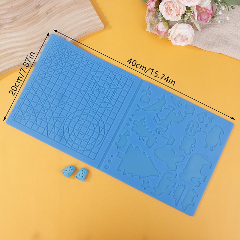 3D Printing Pen Silicone Mat Diy Creative Drawing Template Pad With Heat-Proof Finger Sleeve Art Tools Christmas Gift For Kids