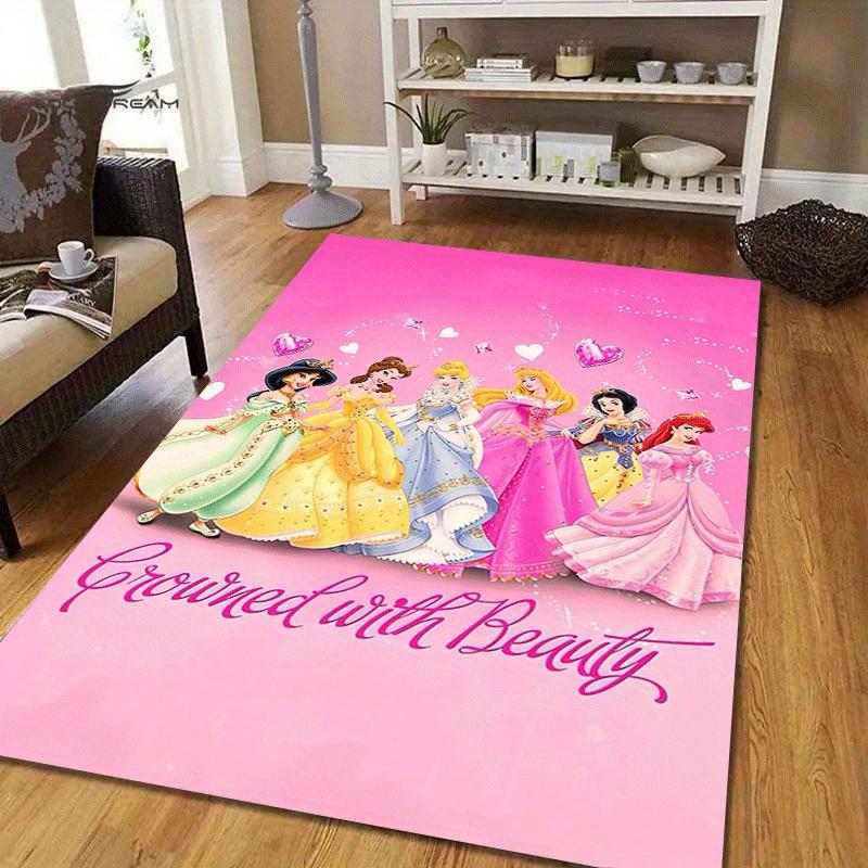 1pc Princess Pattern Area Rug Soft Flannel Floor Mat for Living Room,Office,Bedroom and Carpet,Sofa Coffee Table Floor Mat