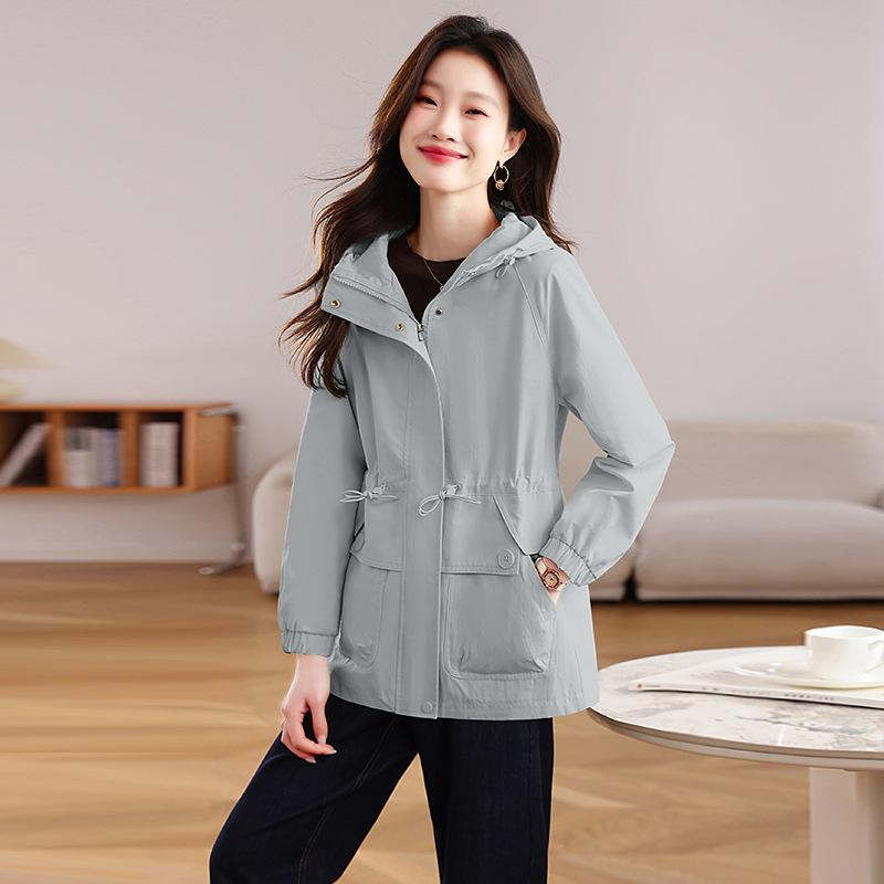 Trench Coat Women's Spring and Autumn New Loose Casual Versatile Medium and Long Explosion Waist Popular Top Trench Coat