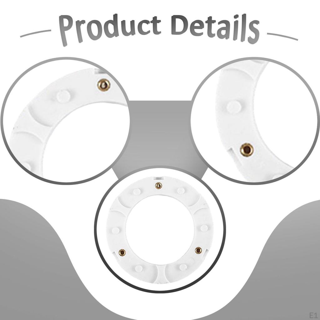 5Pcs KD Lampshade Buckles, White, DIY Mounting Replace Parts Hardware, Sturdy Central Rings, Lamp