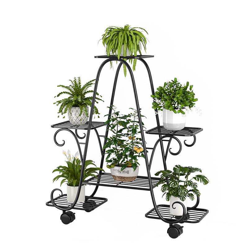 Fully Assembled Multi-Layer Indoor/Outdoor Wrought Iron Flower Stand