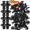 Rivets Black Clip Fasteners Universal 8mm Plastic Rivets Fasteners Car Accessories 50/100pcs Car Bumper Guard Fasteners Screws