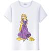 Blusa da Donna Cartone Animato Disney Kawaii Principessa Rapunzel T-shirt Estive Y2k Harajuku Coreane Abbigliamento Oversize Camicie da Ragazza