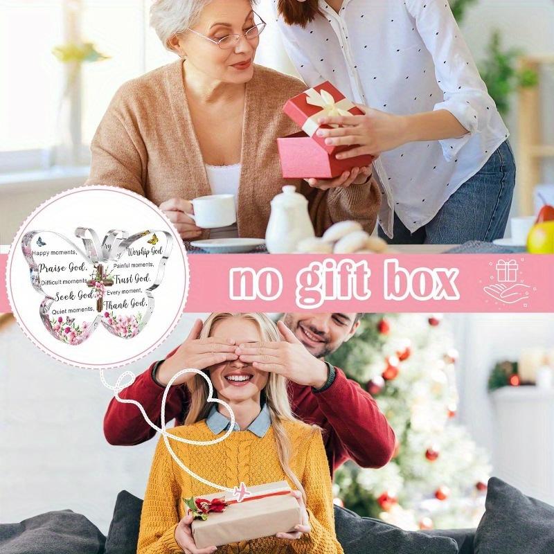 "Chwała Bogu" Prezent z Pismem Świętym Motyl - Inspirująca pamiątka z wersetem biblijnym na Boże Narodzenie