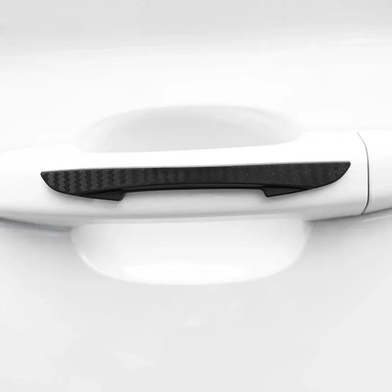 4PCS Door Mirror Cover Anti-collision Protection Strip, Silicone Sticker, Side Protection, Anti Scratch and Anti Scratch Strip