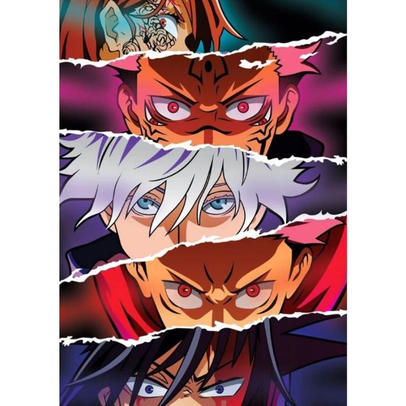 Japanese Anime Eyes Poster Canvas Printing Japanese Classic Anime Wall Art Print Wall Decor Sun WuKong Character Wall Decoration